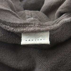 KAPITAL スウェット トレーナー フード ピグメント加工 コットン 3 L 茶 ブラウン