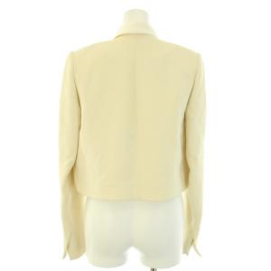 Chloe ノーカラーショートジャケット アウター ロゴプレート 36 M ベージュ 白 ホワイト