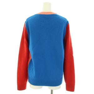 LACOSTE ホリデーコレクターエシカルウールニットセーター クルーネック 長袖 ロゴワッペン ハイゲージ ウール 34 S ピンク 赤