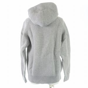 sacai パーカー スウェット プルオーバー 長袖 フード ロゴ 刺繍 0 XS グレー 紺 ネイビー 白 ホワイト