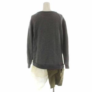 UNDERCOVER レイヤードスウェット LAYERED SWEAT ワンピース ひざ丈 切替 長袖 1 S グレー UCR1810