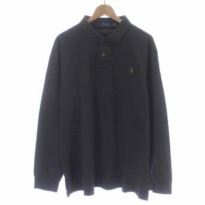 POLO RALPH LAUREN ポロシャツ 長袖 ポニー刺繍 XL チャコールグレー