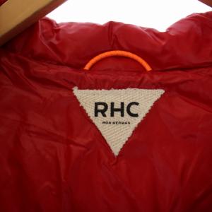 Ron Herman RHC カリフォルニア パイピングナイロンダウンコート ミドル ジップアップ フード S 赤 レッド 321020130-1322