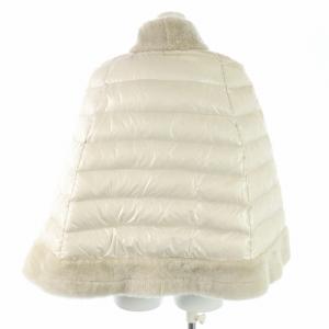 EMMETI ムートンダウンポンチョ MOUTON DOWN ジャケット ホック ファー ナイロン 38
