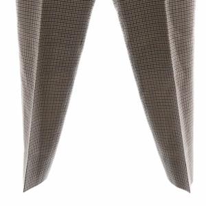 MADISONBLUE スラックス テーパード パンツ グレンチェック MB174-3010 ウール 01 S 茶 ブラウン