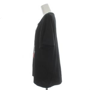 HYSTERIC GLAMOUR Tシャツ カットソー ラビット 両面プリント 半袖 F 黒 ブラック