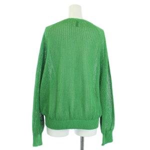 Spick&Span 23SS ペーパーヤーンタック柄カーディガン ニット 長袖 緑 グリーン 23080200916010