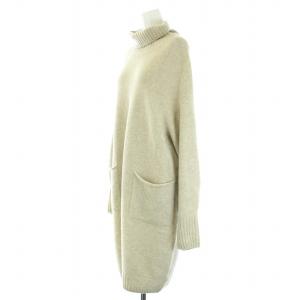 IENA 21AW ウールカシミヤハイネックチュニックプルオーバー ワンピース ひざ丈 長袖 ベージュ 21080900724030