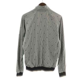 HYSTERIC GLAMOUR ブルゾン ジャケット ジップアップ スタンドカラー 総柄 M 黒 ブラック 白 ホワイト