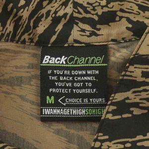 Back Channel GHOSTLION CAMO SCOUT SHIRT スカウトシャツ 長袖 総柄 M 茶 ブラウン 黒 ブラック 2320302