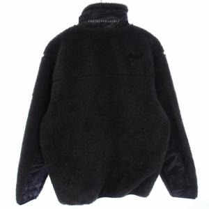 Back Channel フリースジャケット ジップアップ ハイネック ロゴ刺繍 L グレー