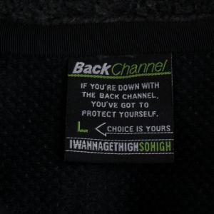 Back Channel フリースジャケット ジップアップ ハイネック ロゴ刺繍 L グレー