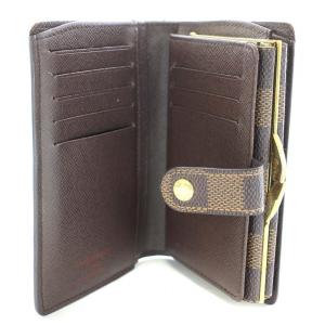 LOUIS VUITTON N61674 ポルトフォイユ ヴィエノワ ダミエ 二つ折り財布 がま口 ブラウン