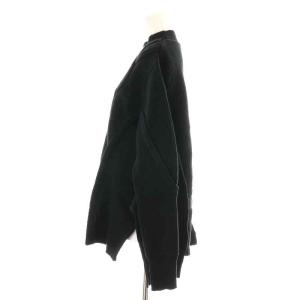 UN3D. 22AW ケーブルボリュームニット セーター 長袖 モックネック F 黒 ブラック 522312600101