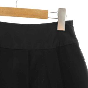 M'S GRACY 23年製 チュールスカート ロング ミモレ フレア シアー シースルー 38 M 黒 ブラック