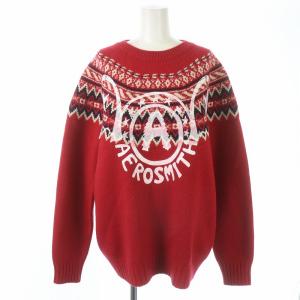 JUNYA WATANABE 21AW ニット セーター プルオーバー ノルディック柄  S レッド ベージュ ブラック