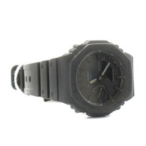CASIO G-SHOCK カーボンコアガード タフソーラー アナデジ 八角形 腕時計 クォーツ ラバーベルト 黒 ブラック GA-2100