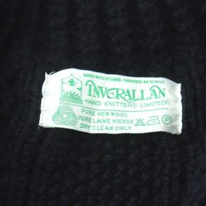 INVERALLAN ハンドニット カーディガン ウール 紺 ネイビー
