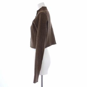 Ameri VINTAGE 22AW 2WAY MINI CABLE KNIT CARDIGAN ミニケーブル ニットカーディガン 長袖 F 茶 ブラウン