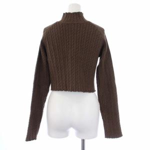 Ameri VINTAGE 22AW 2WAY MINI CABLE KNIT CARDIGAN ミニケーブル ニットカーディガン 長袖 F 茶 ブラウン