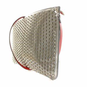 Christian Louboutin クラッチバッグ ショルダーバッグ 2way レザー スタッズ シルバー