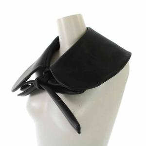 COMME des GARCONS COMME des GARCONS コムコム つけ襟 飾り襟 ラウンドカラー 丸襟 シンセティックレザー S 黒 ブラック RJ-K802