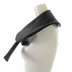 COMME des GARCONS COMME des GARCONS コムコム つけ襟 飾り襟 ラウンドカラー 丸襟 シンセティックレザー S 黒 ブラック RJ-K802