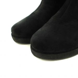 ANTEPRIMA ショートブーツ スエード フラワーモチーフ 23.5cm 黒 ブラック 2263