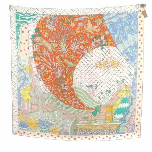 HERMES カレ90 Le Premier Chant 始まりの歌 スカーフ シルク マルチカラー