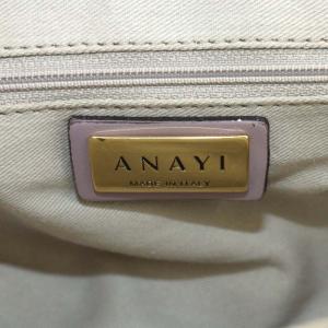 ANAYI ショルダーバッグ ゴールド金具 レザー 紫 パープル