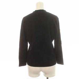TORY BURCH カーディガン Vネック 前開き 七分袖 S 黒 ブラック