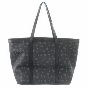 lucien pellat finet トートバッグ ショルダーバッグ ドクロ スカル 大麻柄 PVC 黒 ブラック グレー