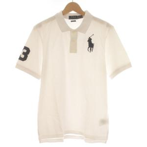 CLASSIC FIT ポロシャツ 半袖 ビッグポニー ロゴ刺繍 鹿の子 XL 白 ホワイト