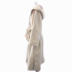 SNIDEL 22AW パイピングフードコート ロング アウター F アイボリー ライトベージュ