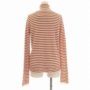 Deuxieme Classe 21AW Border T/N Knit カットソー ボーダー ウール ニット タートルネック 長袖 F 赤 レッド