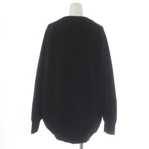 Deuxieme Classe クルーネックワイドプルオーバー  リブニット セーター 長袖 ウール カシミヤ混 F 黒 ブラック 21080500714030