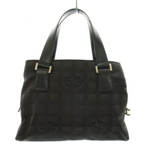 CHANEL A30916 ニュートラベル ハンドバッグ ナイロン ココマーク ブラウン