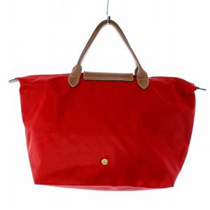 Longchamp ル プリアージュトートバッグ ハンドバッグ ナイロン レザー 赤 レッド 1623089545