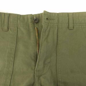 Spick&Span 23AW ルーズベイカーパンツ ミリタリーパンツ ストレートシルエット ロング 36 S カーキ 23030200227030