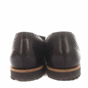 MARGARET HOWELL idea カジュアルシューズ レザー ウイングチップ タッセル キルト 22.5cm 黒 ブラック