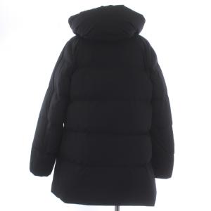SHIPS ショールカラーミディダウン ジャケット ミドル丈 ジップアップ フード M 黒 ブラック 314-06-0087