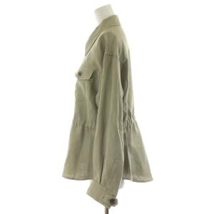 Grace Class 22SS リネンタッチシャツジャケット ブラウス 36 S 長袖 カーキ