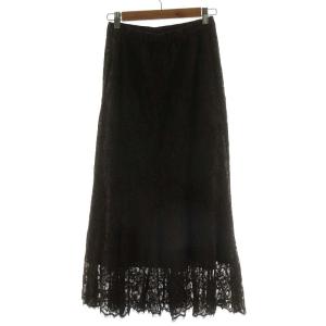 Diagram GRACE CONTINENTAL 20AW レースマーメイドスカート フレアスカート ミモレ ロング 花柄 レース 36 S 茶 ブラウン