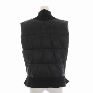 ENFOLD 22AW RIB-NECK VEST リブネック ベスト ナイロン 中綿 プルオーバー 38 M 黒 ブラック 300FA130-1750