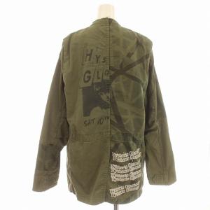 HYSTERIC GLAMOUR リメイクジャケット 会員限定モデル ミリタリー ジャケット ノーカラー S カーキ