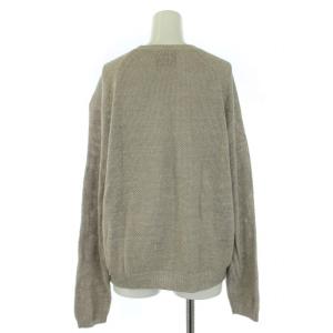 humoresque HS0203  LONG SLEEVE PIQUE ニット シルク混 M グレージュ