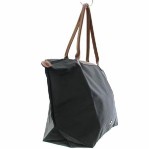 Longchamp ルプリアージュ M トートバッグ ハンドバッグ ナイロン レザー 紺 ネイビー 茶 ブラウン