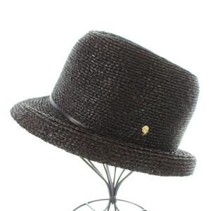 HELEN KAMINSKI BATYA ラフィアハット 帽子 麦わら帽子 ベルト ONE ダークブラウン