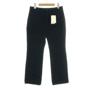 21AW モールスキンセミフレアパンツ ジップフライ ストレッチ 38 M 紺 ネイビー 21030900060040