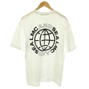 WIND AND SEA エルエムシー LMC Tシャツ カットソー クルーネック 半袖 ロゴプリント L 白 ホワイト 黒 ブラック